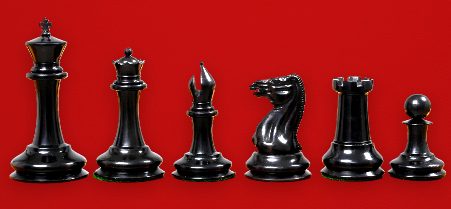 1850 London Boxwood and Ebony 3.5 Inch Replica Chessmen - Official Staunton™