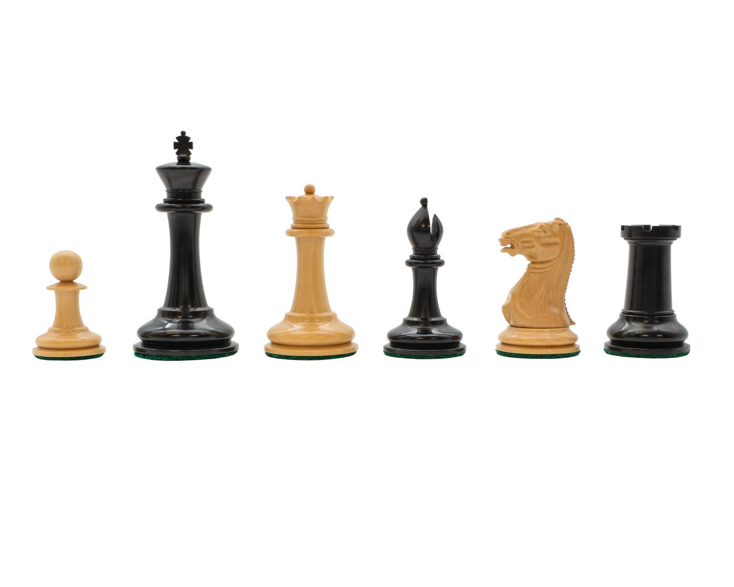 3.5" Cooke Chess Pieces and Mahogany Box