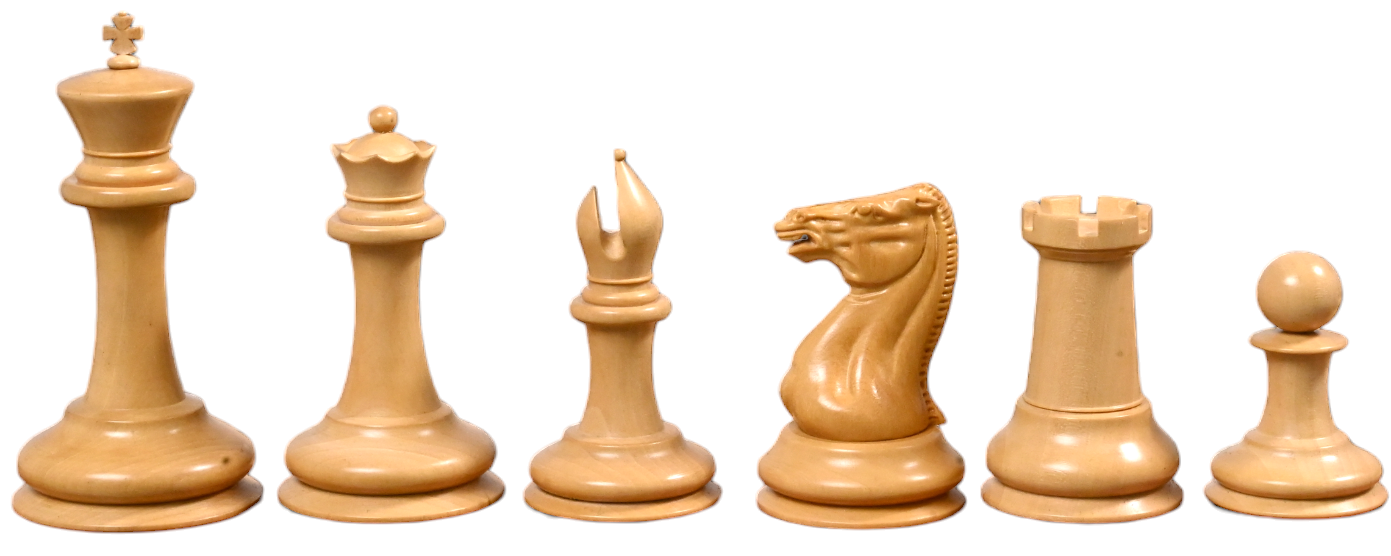 1850 London Boxwood and Ebony 3.5 Inch Replica Chessmen - Official Staunton™