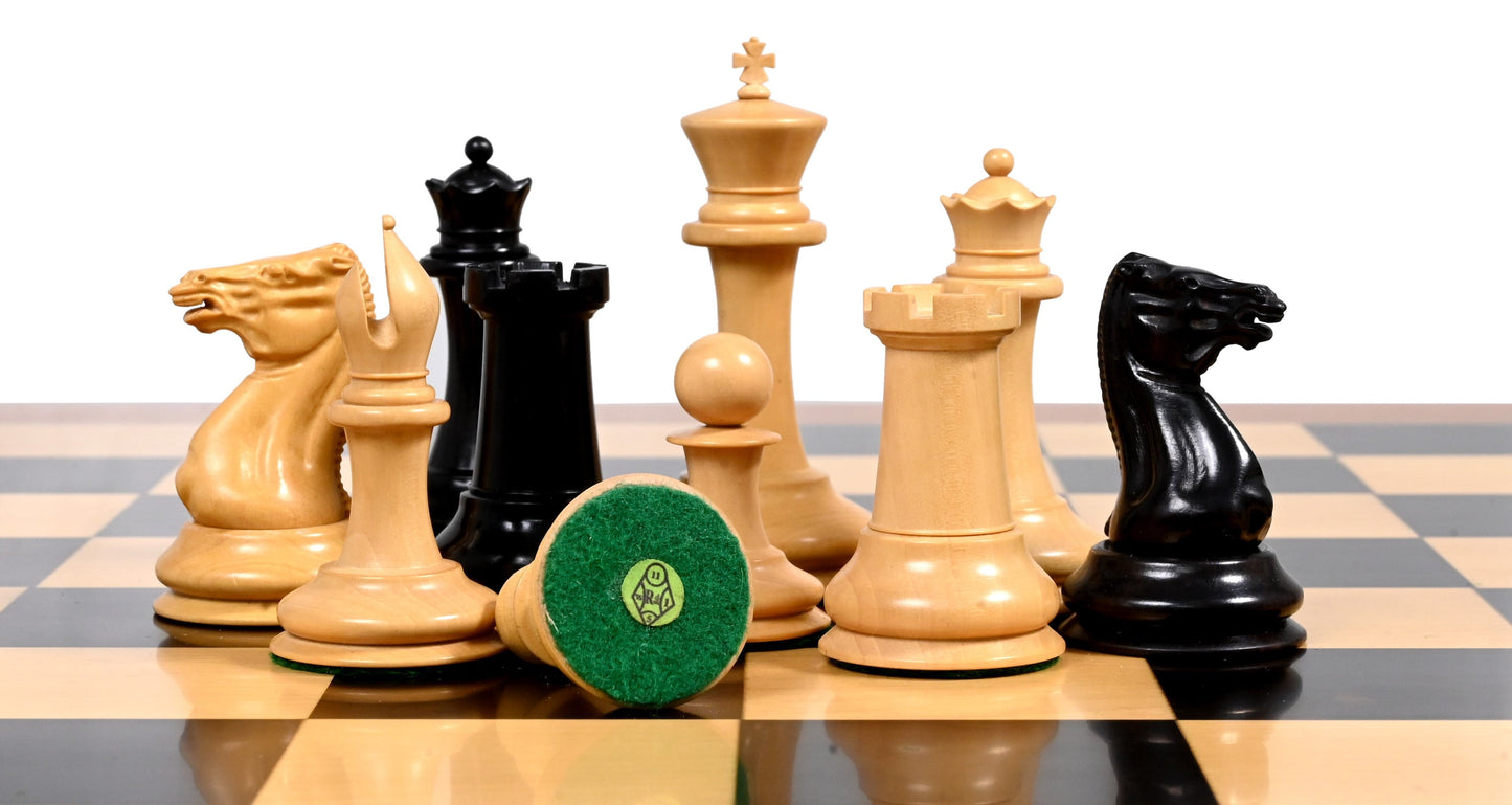1850 London Boxwood and Ebony 3.5 Inch Replica Chessmen - Official Staunton™