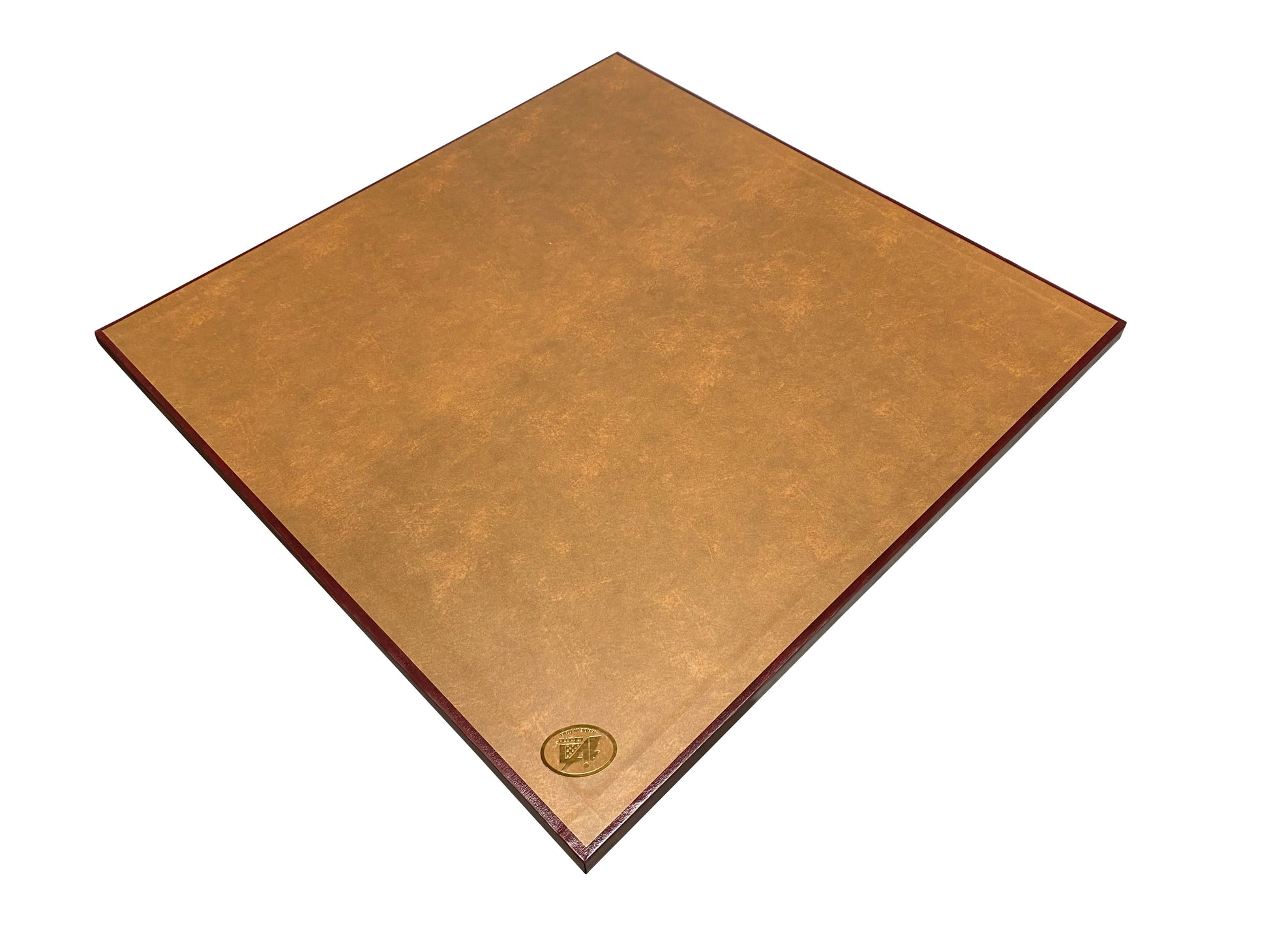 18" Italian Rosso Eco Leather Chess Board - Official Staunton™