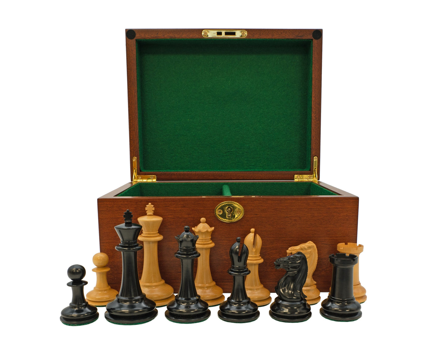 Harrwitz Chess Pieces and Mahogany Box