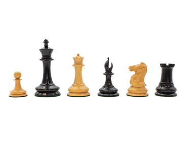 Leuchars Cooke Chess Pieces and Mahogany Box