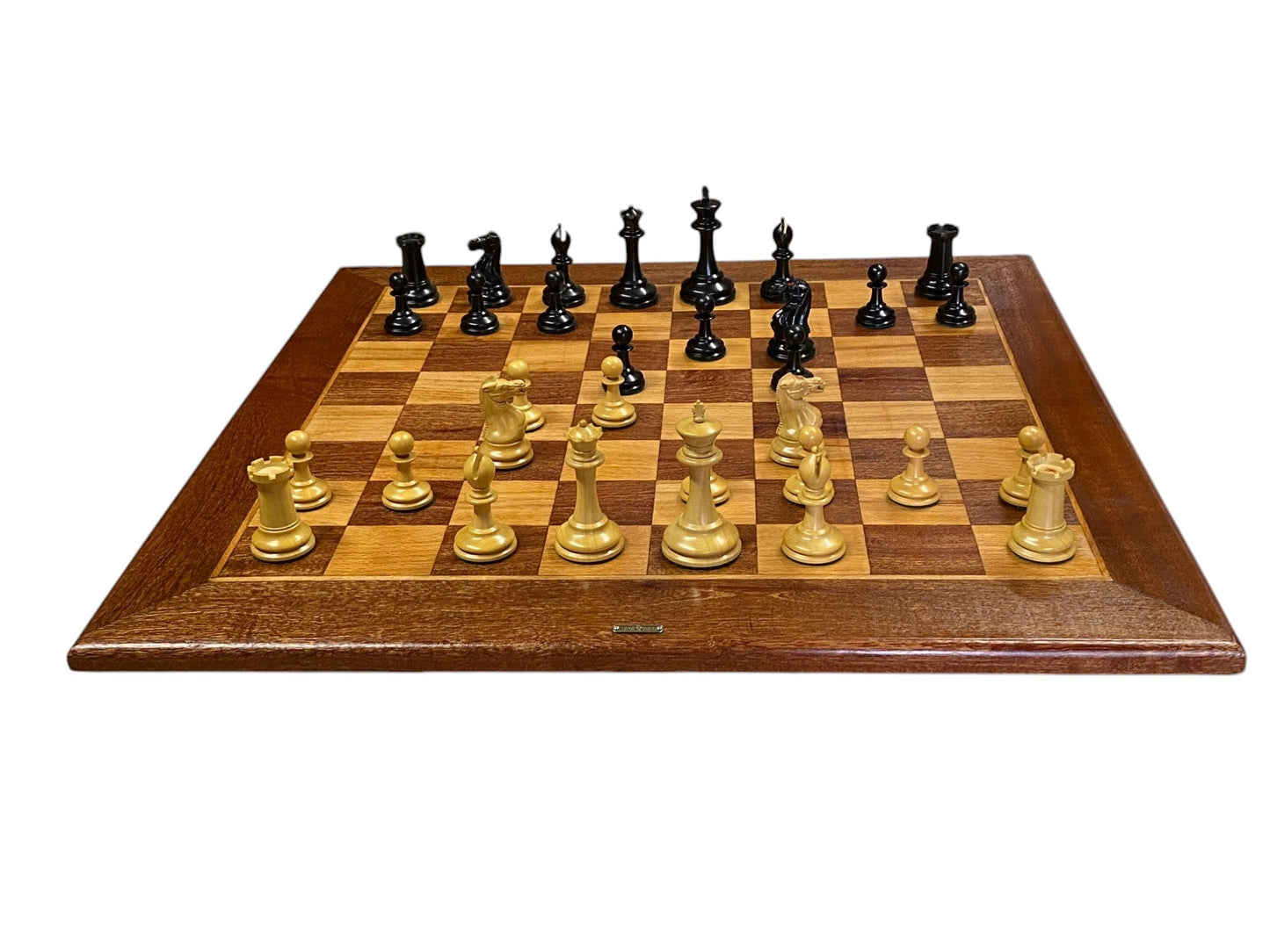 1862 Chessmen, Handmade Mahogany Antique Style Board and Mahogany Box