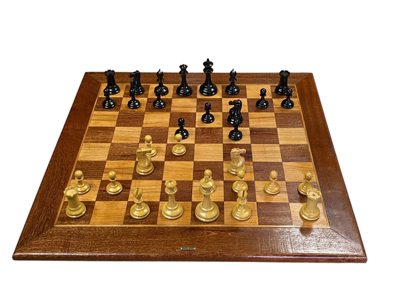 1862 Chessmen, Handmade Mahogany Antique Style Board and Mahogany Box