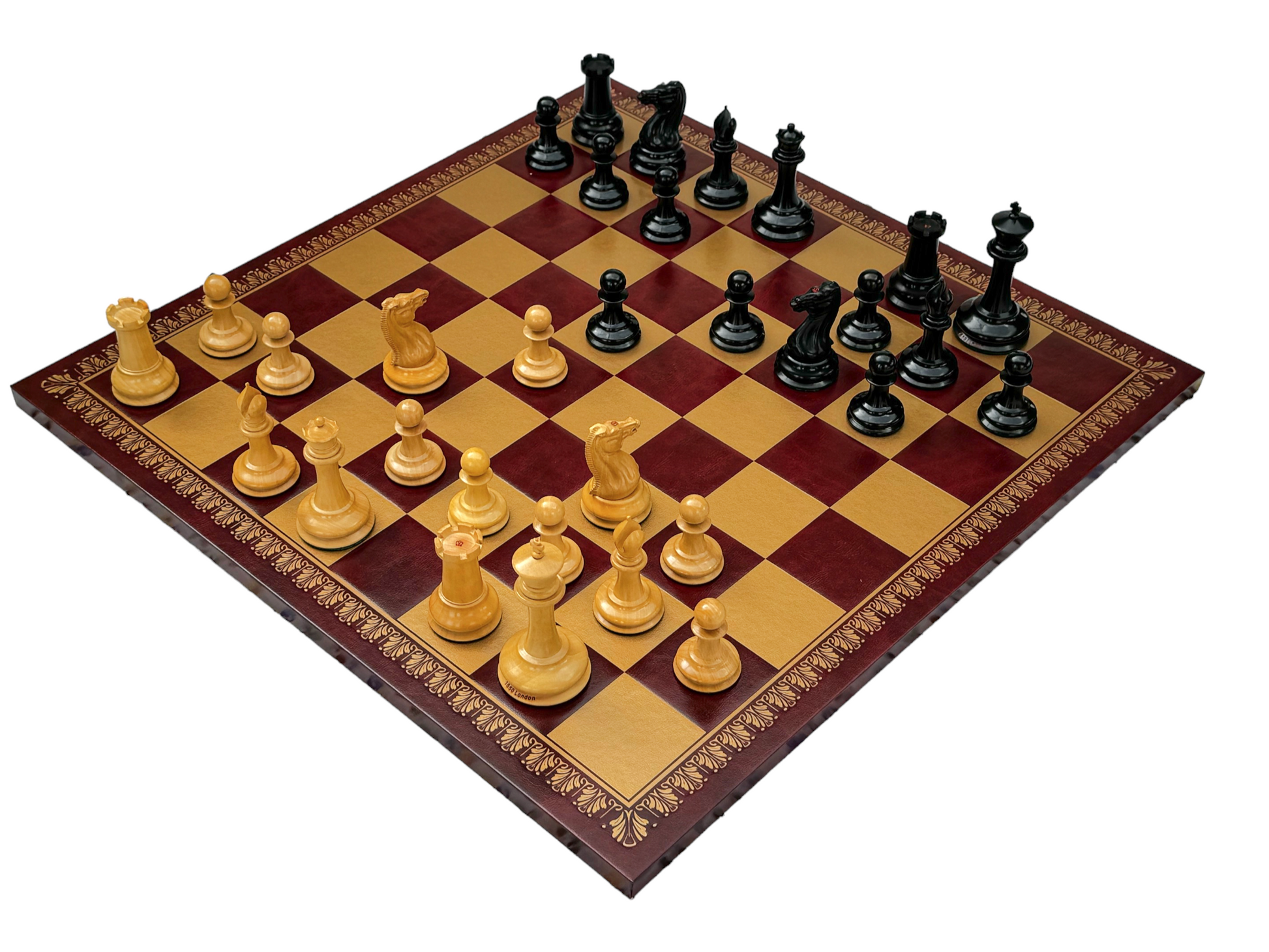 1850 London Chessmen Italian Retro Chessboard and Slide Top Box - Official Staunton™