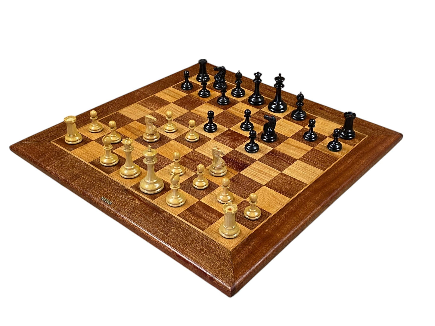 1862 Chessmen, Handmade Mahogany Antique Style Board and Mahogany Box
