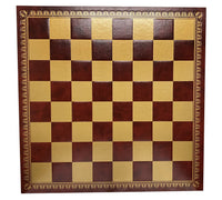 18" Italian Rosso Eco Leather Chess Board - Official Staunton™ 
