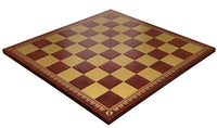 18" Italian Rosso Eco Leather Chess Board - Official Staunton™ 
