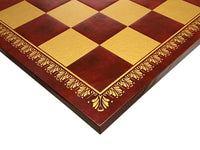 18" Italian Rosso Eco Leather Chess Board - Official Staunton™ 