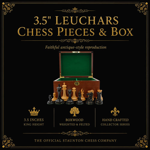 3.5" Leuchars Chess Pieces & Box