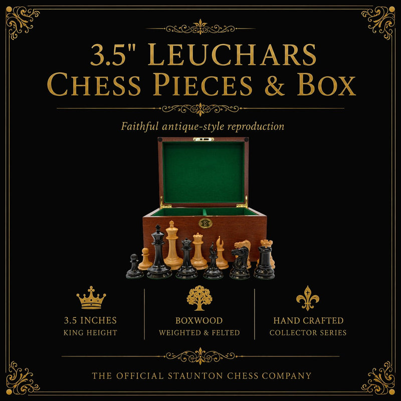 3.5" Leuchars Chess Pieces & Box
