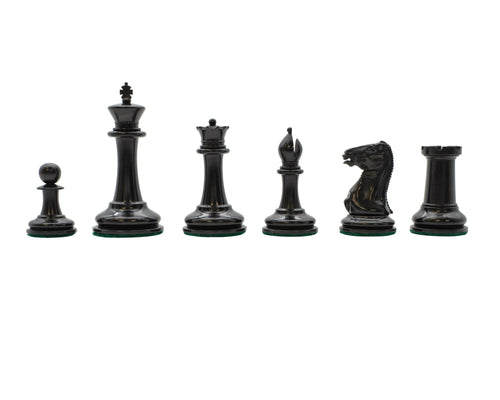 3.5" Cooke Chess Pieces and Mahogany Box