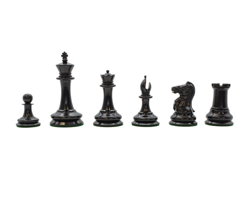 Leuchars Cooke Chess Pieces and Mahogany Box