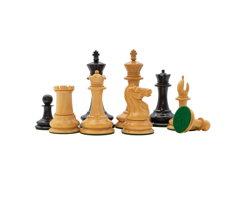 Leuchars Cooke Chess Pieces and Mahogany Box