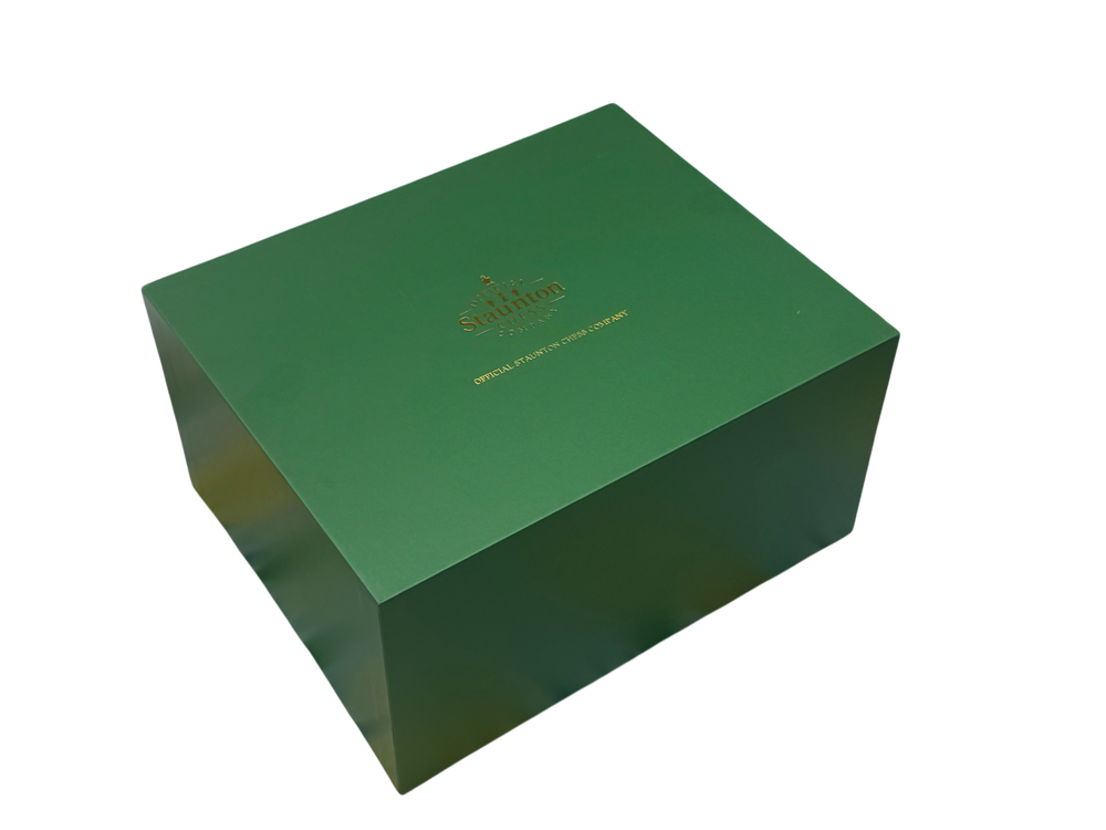 Large Solid Mahogany Hinged Chess Box