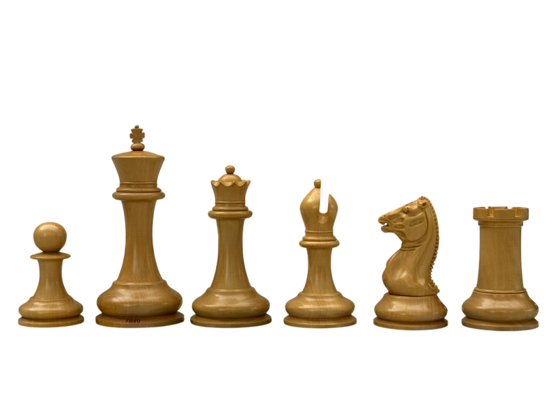 4.4" Morphy Cooke Ebony Chessmen & Mahogany Box