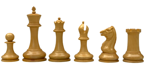 4.4" Morphy Cooke Ebony Chessmen & Mahogany Box