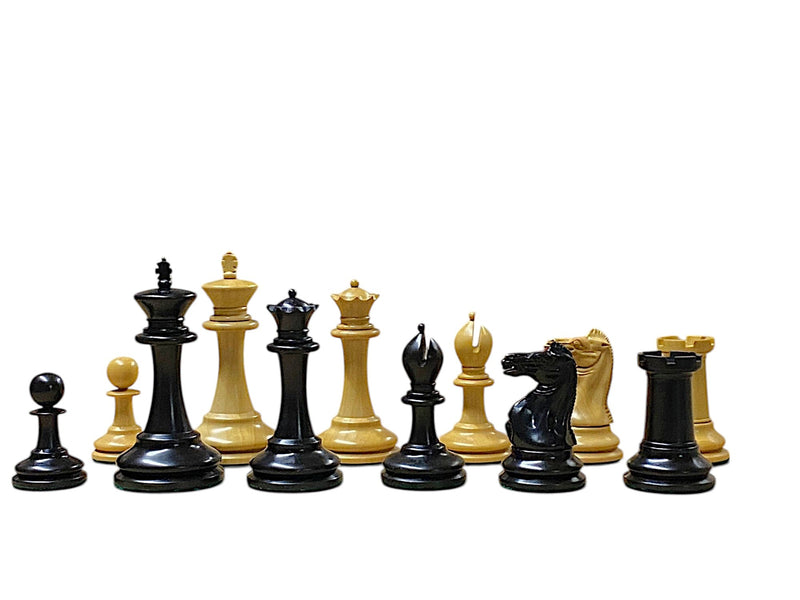 1862 Reproduction Chess Pieces and Mahogany Box
