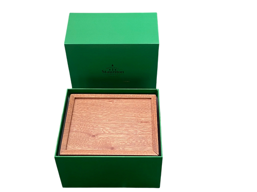 Solid Mahogany Slide Lid Chess Box