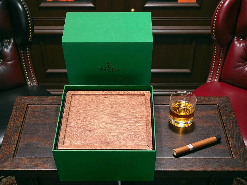 Solid Mahogany Slide Lid Chess Box
