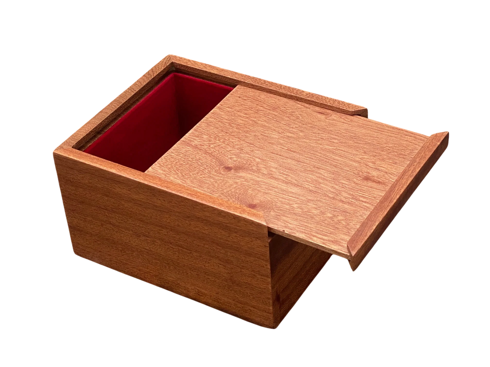 Solid Mahogany Slide Lid Chess Box