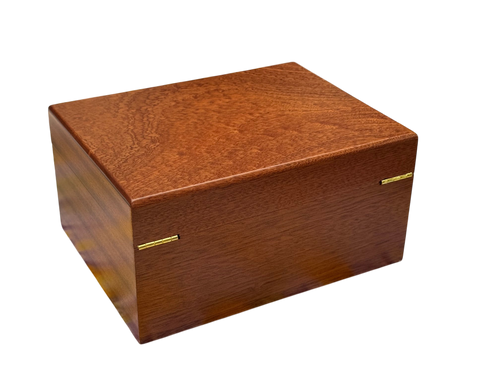 Large Solid Mahogany Hinged Chess Box
