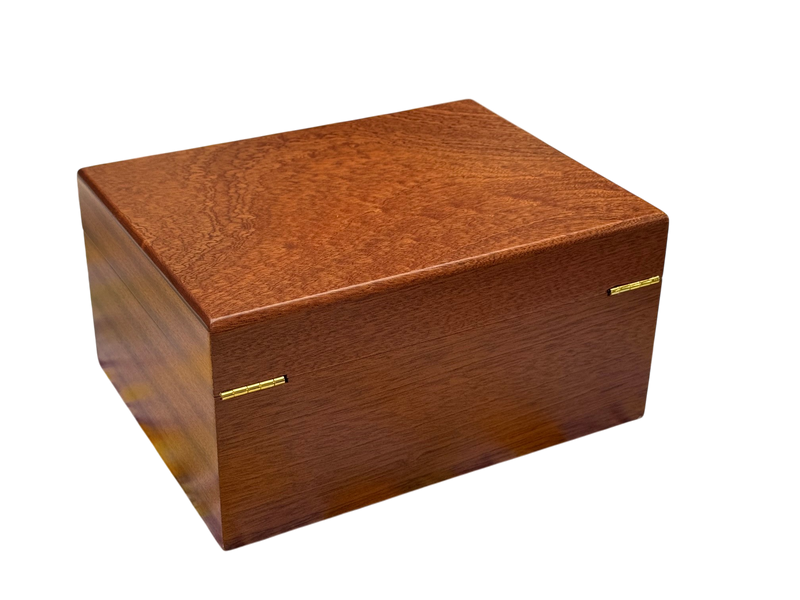 Large Solid Mahogany Hinged Chess Box