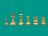 1862 Reproduction Chess Pieces and Mahogany Box