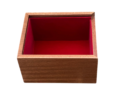 Solid Mahogany Slide Lid Chess Box