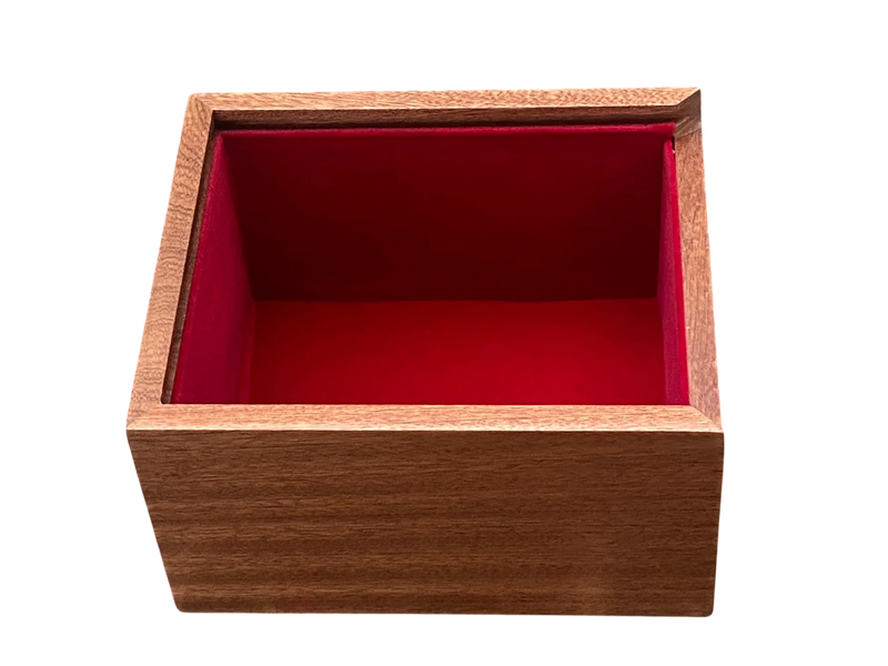Solid Mahogany Slide Lid Chess Box