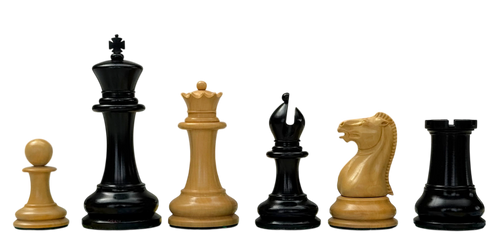 1849 Staunton Reproduction Chess Pieces and Mahogany Box