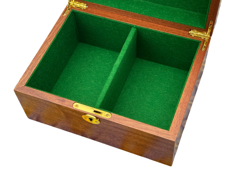 4.4" Morphy Cooke Ebony Chessmen & Mahogany Box
