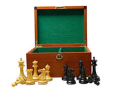 1862 Reproduction Chess Pieces and Mahogany Box
