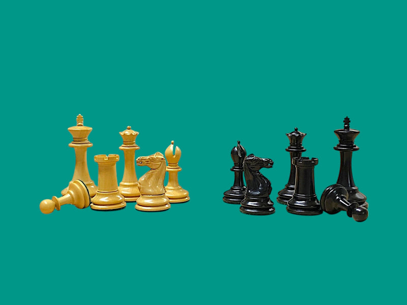 1862 Reproduction Chess Pieces and Mahogany Box