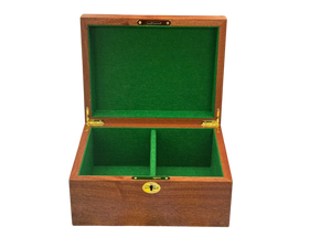 Large Solid Mahogany Hinged Chess Box