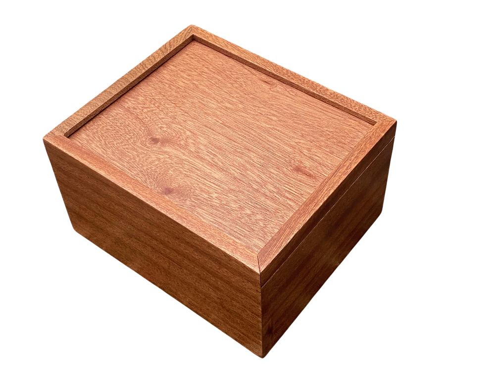 Solid Mahogany Slide Lid Chess Box