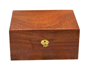 Large Solid Mahogany Hinged Chess Box